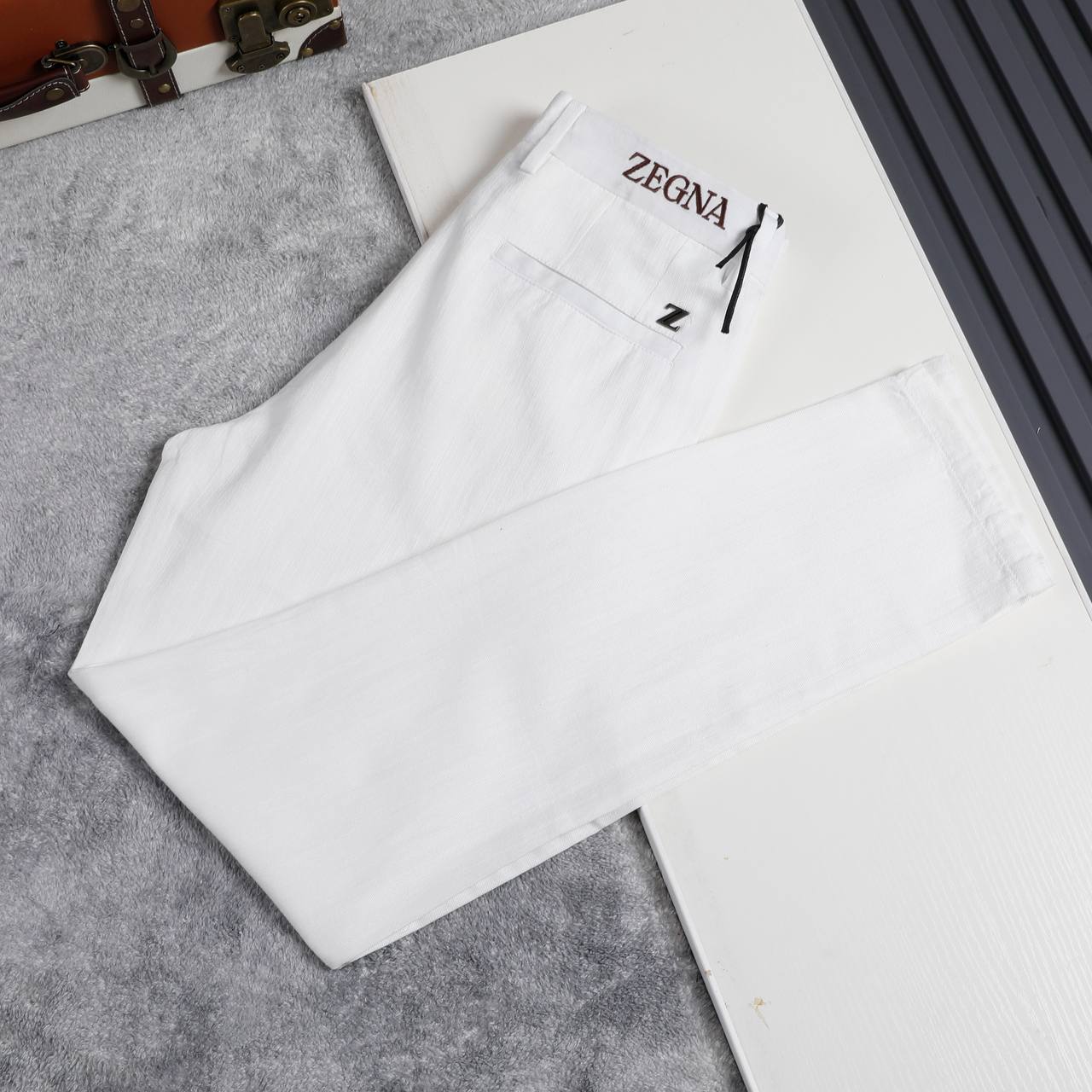 Zegna white linen trousers Luxury