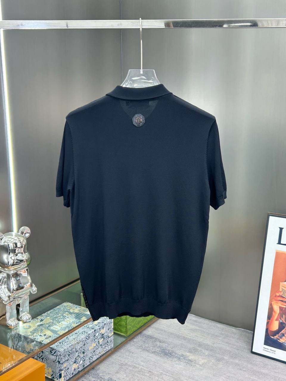 Stefano Ricci luxury black polo shirt